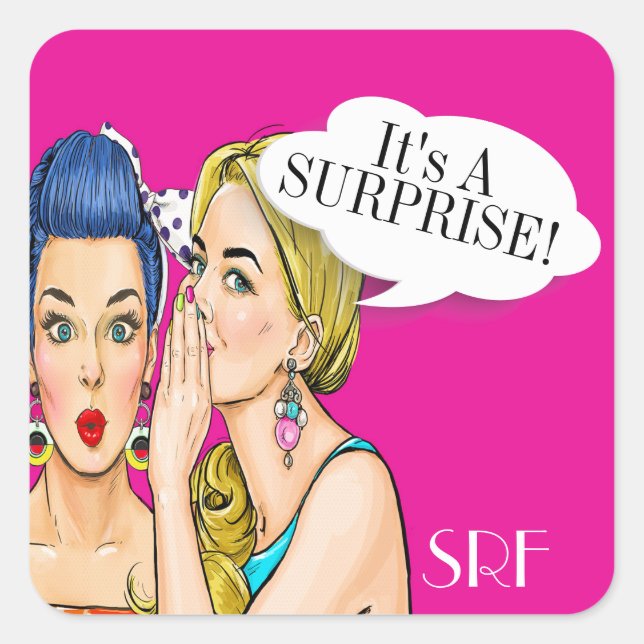 Pegatina Cuadrada Pegatinas de arte pop (Anverso)