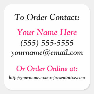 Pegatina Cuadrada Pegatinas de Avon Brochure - Plaza