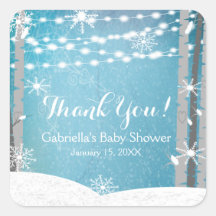 Pegatinas de Baby Shower de Woodland Forest Birch 