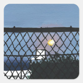 Pegatina Cuadrada Pegatinas de baloncesto