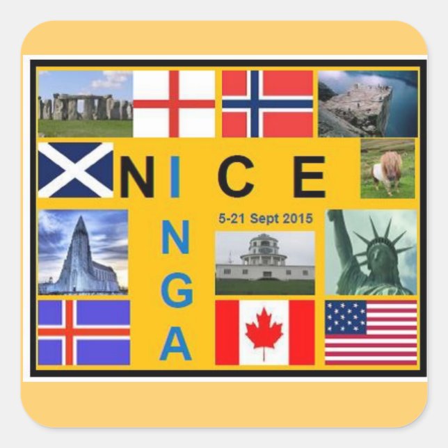 Pegatina Cuadrada Pegatinas de bandera de Escocia (Anverso)