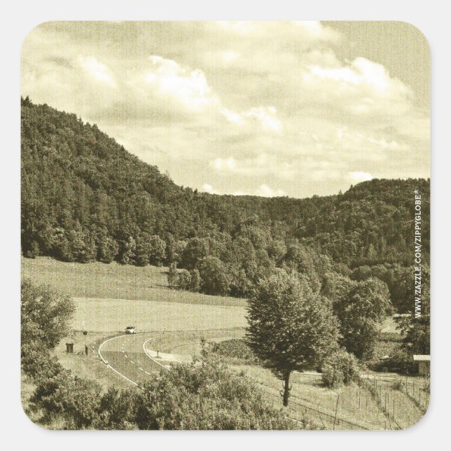 Pegatina Cuadrada Pegatinas de Baviera (Anverso)