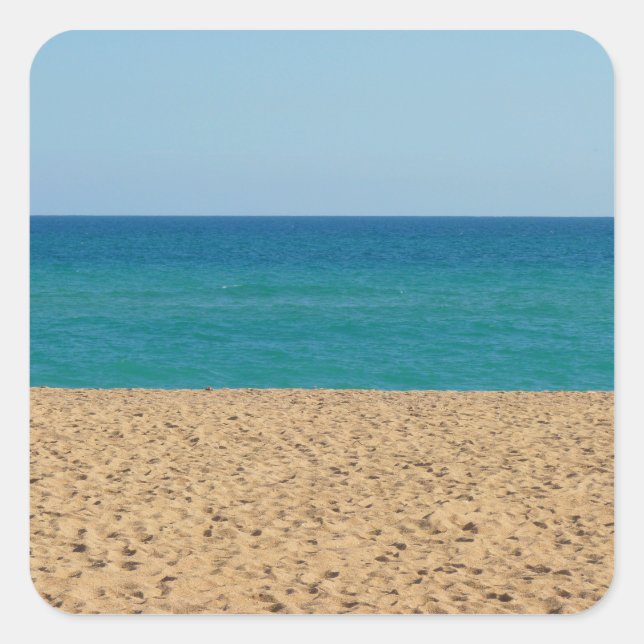 Pegatina Cuadrada Pegatinas de Beach, Ocean Sky (Anverso)