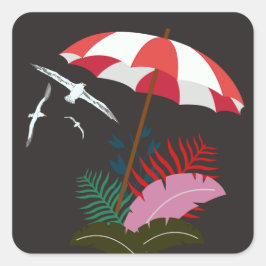 Pegatina Cuadrada Pegatinas de Beach Vbes