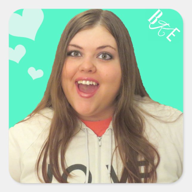 Pegatina Cuadrada pegatinas de bestKIMever (hoja de 20 sm ó 6 lrg) (Anverso)