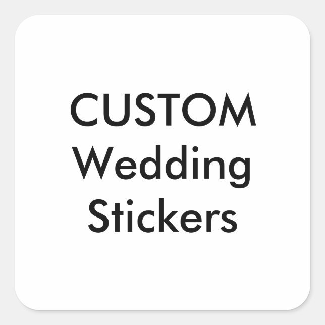 Pegatina Cuadrada Pegatinas de boda personalizados 1.5" SQUARE GLOSS (Anverso)