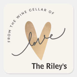 Pegatina Cuadrada Pegatinas de bodegas de vino personalizadas