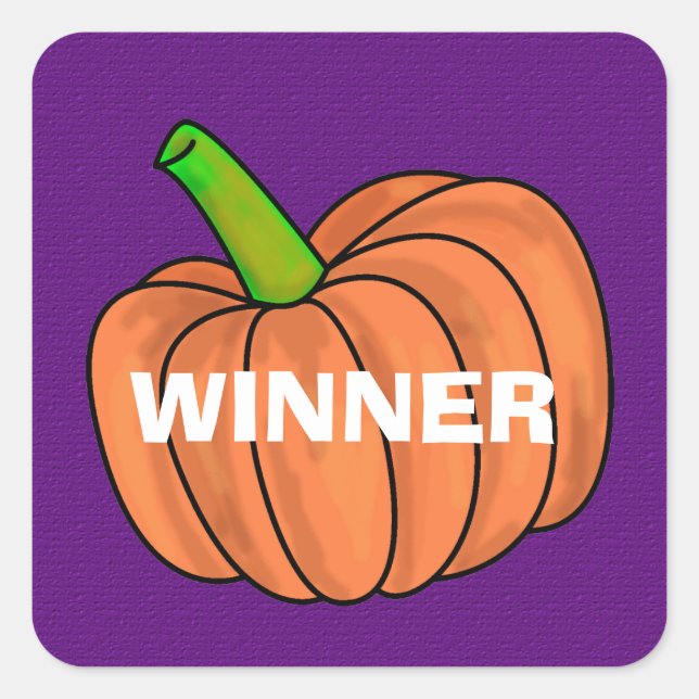 Pegatina Cuadrada Pegatinas De Calabaza Al Personalizar (Anverso)