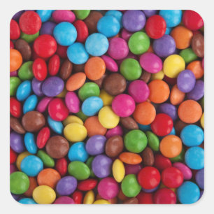 Pegatina Cuadrada Pegatinas de Candy Button