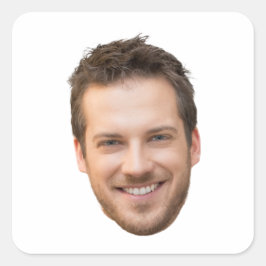Pegatina Cuadrada Pegatinas de caras personalizadas, cara de Persona