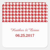 Pegatinas de casamiento rojo