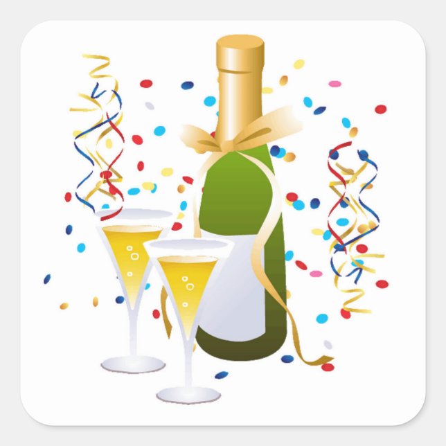 Pegatina Cuadrada Pegatinas de Celebration Square (Anverso)