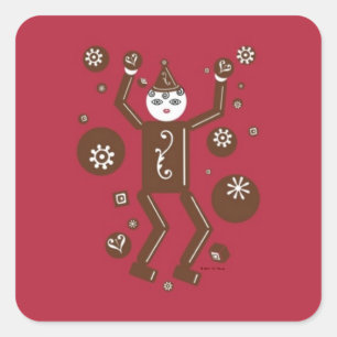 Pegatina Cuadrada Pegatinas de chocolate © 2011 M. Martz