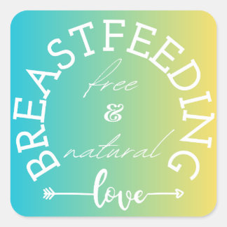 Pegatina Cuadrada Pegatinas de citas para lactancia materna
