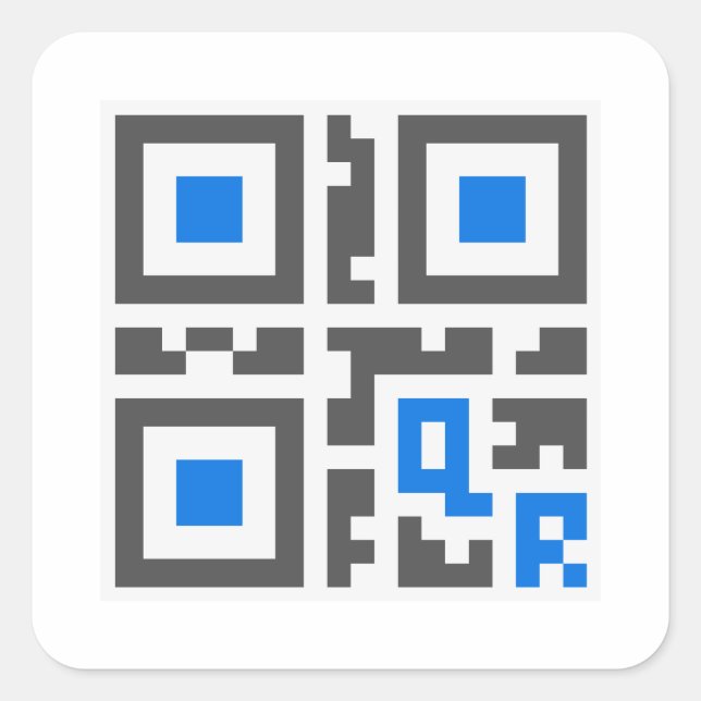 Pegatina Cuadrada Pegatinas de código QR (Anverso)