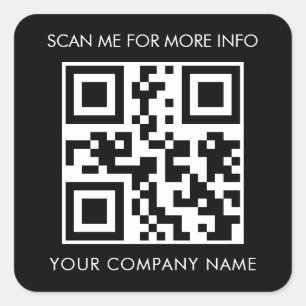 Pegatina Cuadrada Pegatinas de código QR negro