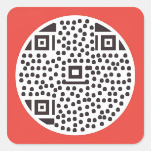Pegatina Cuadrada "Pegatinas de código QR para comerciantes: Conécta