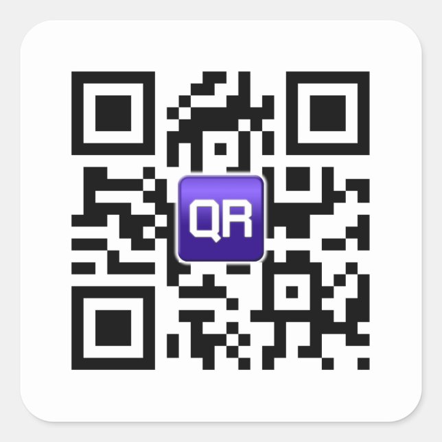 Pegatina Cuadrada Pegatinas de código QR personalizado (Anverso)