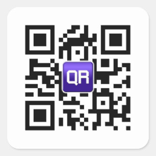 Pegatina Cuadrada Pegatinas de código QR personalizado
