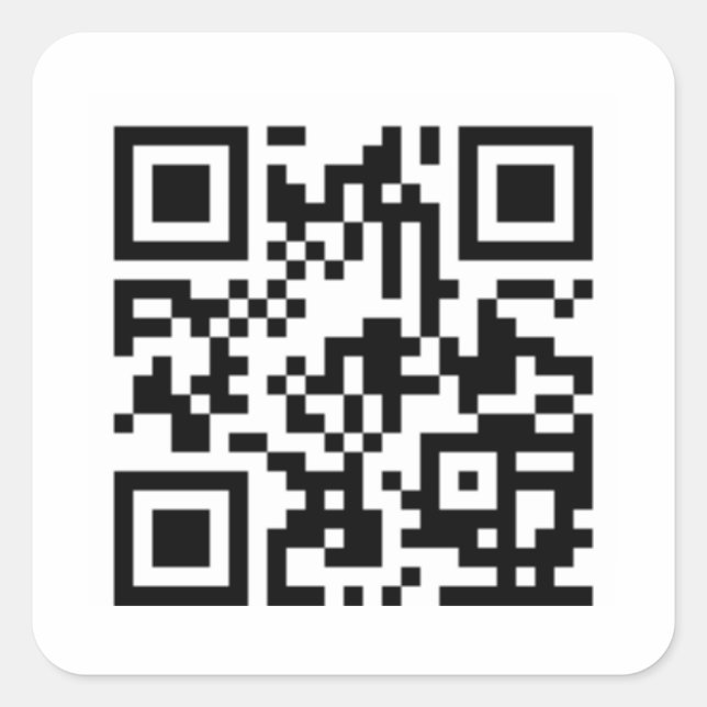 Pegatina Cuadrada Pegatinas de código QR personalizado (Anverso)