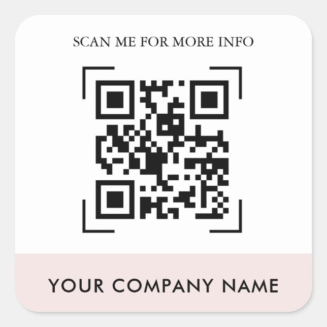 Pegatina Cuadrada Pegatinas de código QR personalizado (Anverso)