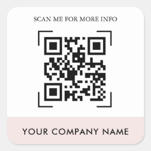 Pegatina Cuadrada Pegatinas de código QR personalizado