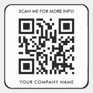 Pegatina Cuadrada Pegatinas de código QR personalizado