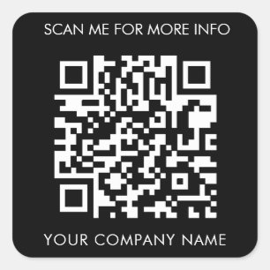 Pegatina Cuadrada Pegatinas de código QR personalizado