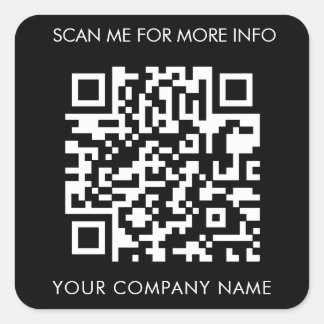 Pegatina Cuadrada Pegatinas de código QR personalizado