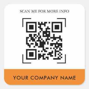 Pegatina Cuadrada Pegatinas de código QR personalizado