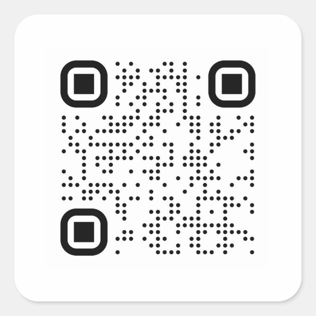 Pegatina Cuadrada Pegatinas de código QR personalizados (Anverso)