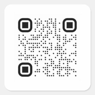 Pegatina Cuadrada Pegatinas de código QR personalizados