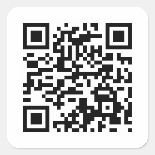 Pegatina Cuadrada pegatinas de código QR "The Game" (Anverso)