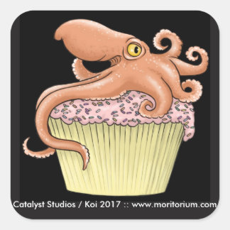 Pegatina Cuadrada Pegatinas de Cupakes Octopus