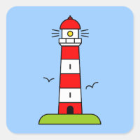 Pegatinas de dibujo del faro