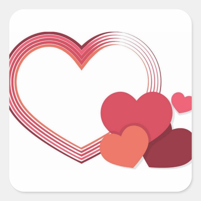 Pegatina Cuadrada Pegatinas de diseño de lujo (Anverso)