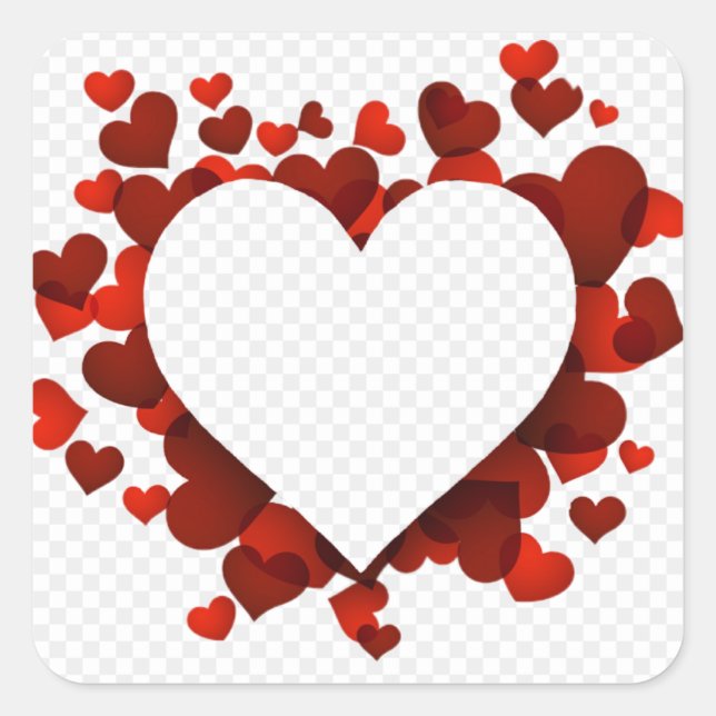 Pegatina Cuadrada Pegatinas de diseño de lujo (Anverso)