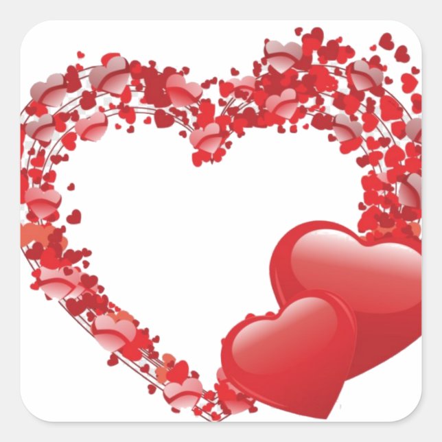 Pegatina Cuadrada Pegatinas de diseño de lujo (Anverso)