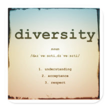 Pegatinas de Diversity Square, Glossy, Grande, 3 p