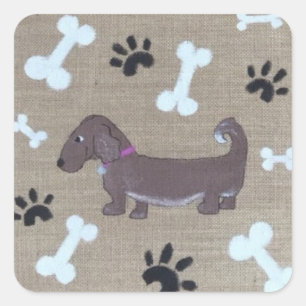 Pegatina Cuadrada Pegatinas de Dog Lover