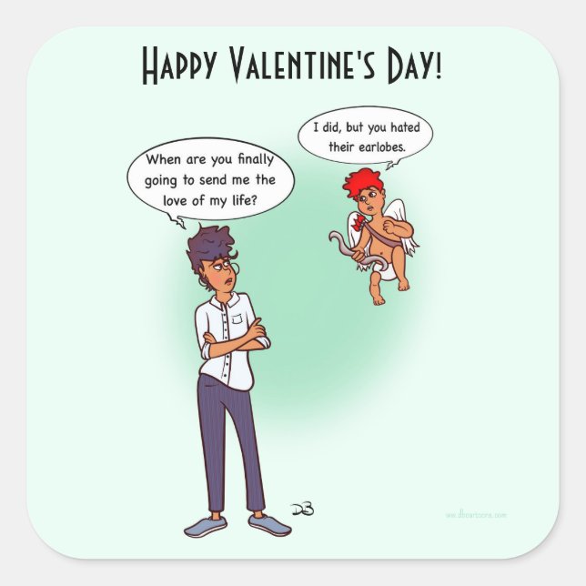 Pegatina Cuadrada Pegatinas de Earlobes Square (Anverso)