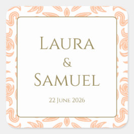 Pegatina Cuadrada Pegatinas de Educación Elegante Personalizada