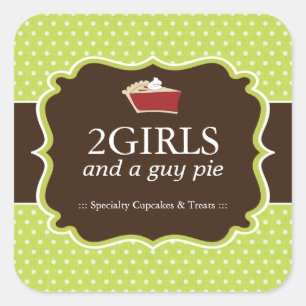 Pegatina Cuadrada Pegatinas de empaquetado de pasteles