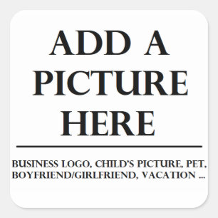 Pegatina Cuadrada Pegatinas de encargo: Añada su foto aquí