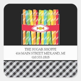 Pegatina Cuadrada Pegatinas de etiquetas de productos de Candy