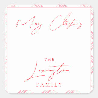 Pegatina Cuadrada Pegatinas de etiquetas de regalo de vacaciones rep