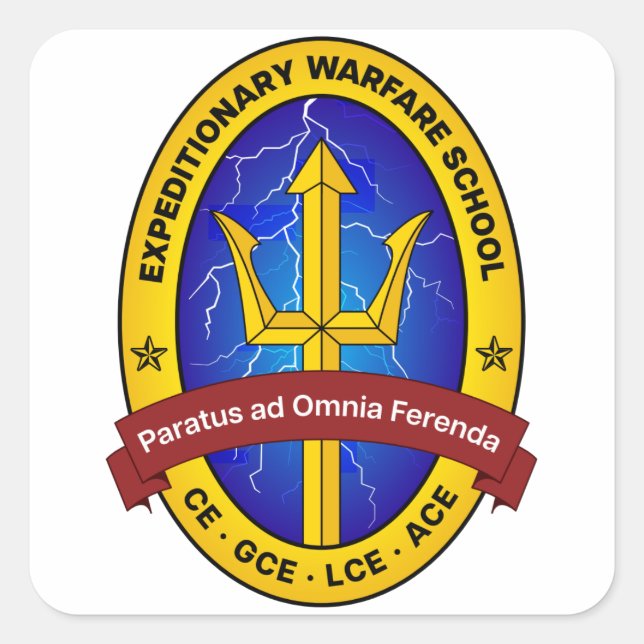Pegatina Cuadrada Pegatinas de EWS (Anverso)