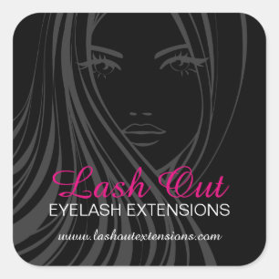 Pegatina Cuadrada Pegatinas de Extensiones Eyelash