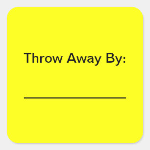 Pegatina Cuadrada Pegatinas de fecha de expiración