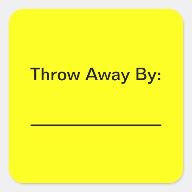 Pegatina Cuadrada Pegatinas de fecha de expiración (Anverso)